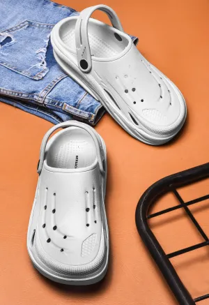 Brand Slides Bersache Extra Soft Classic Casual with Back Strap Regular wear with Ultra Soft & Flexibility Technology Flip-Flop for Men's/ Boy's 6058-White