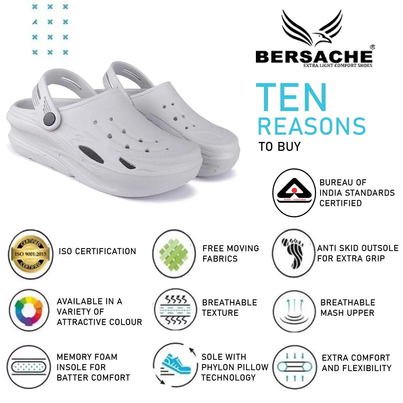 Bersache Extra Soft Classic Casual with Back Strap Regular wear with Ultra Soft & Flexibility Technology Flip-Flop for Men's/ Boy's 6058-White Outdoor Winter Slippers