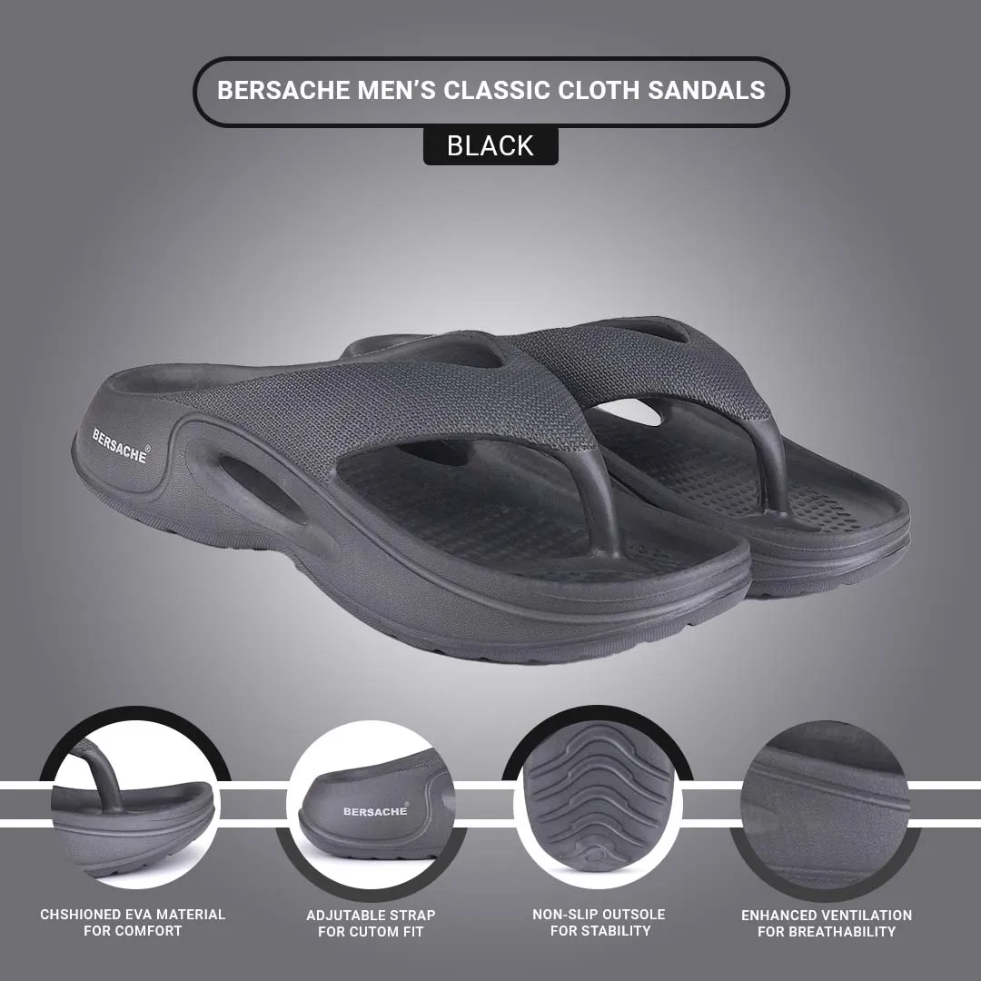 Bersache Extra Soft Classic Casual with Back Strap Regular wear with Ultra Soft & Flexibility Technology Flip-Flop for Men's/ Boy's 6066-Gray Slippers Thick Sole