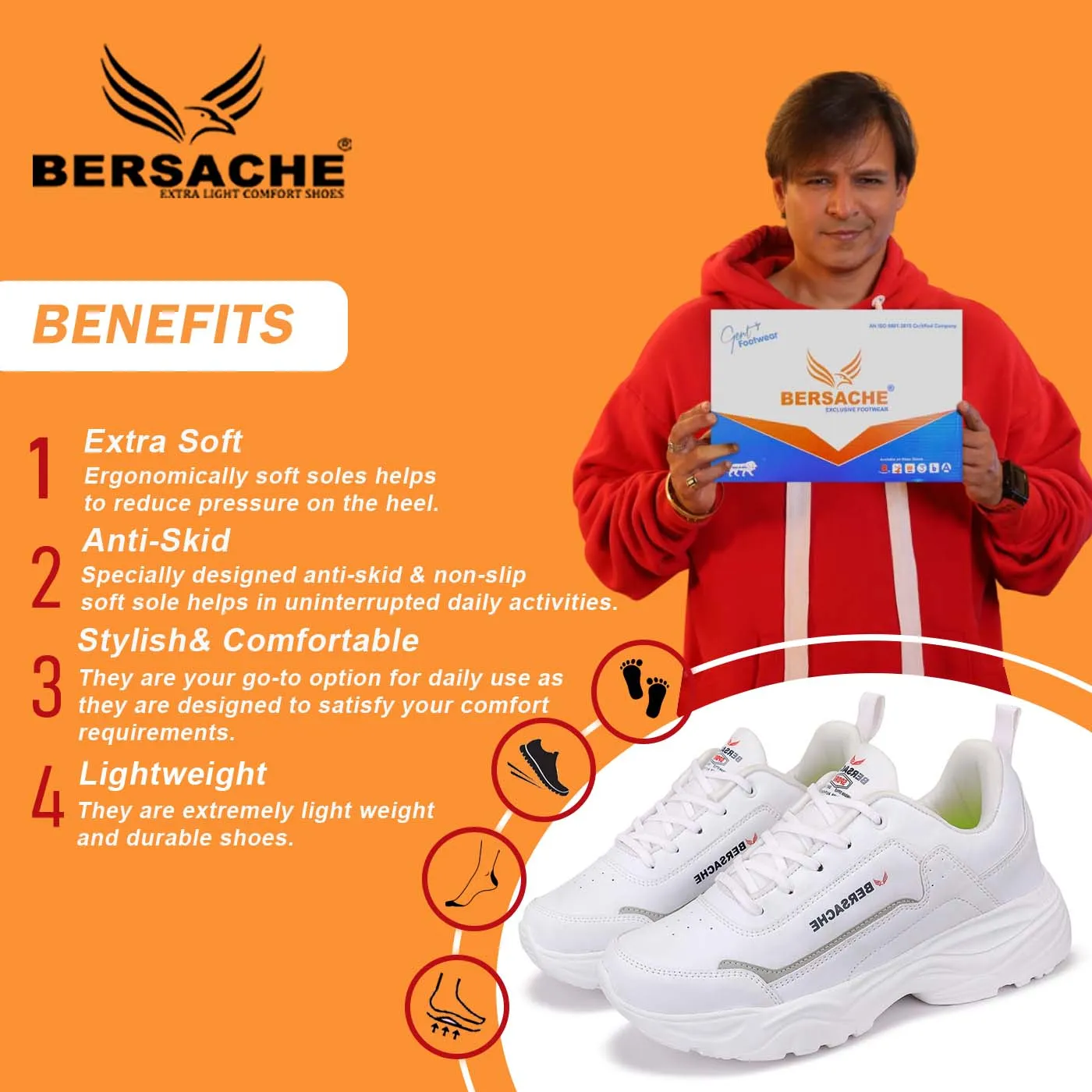 Bersache Lightweight Sports Running Shoes For Men White-7054 Gabby Dollhouse Slippers