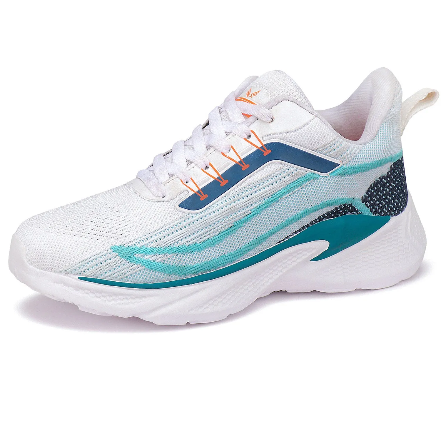 Rhinestone Slides Bersache Premium Sports ,Gym, Trending Stylish Running Shoes For Men (8011-White)