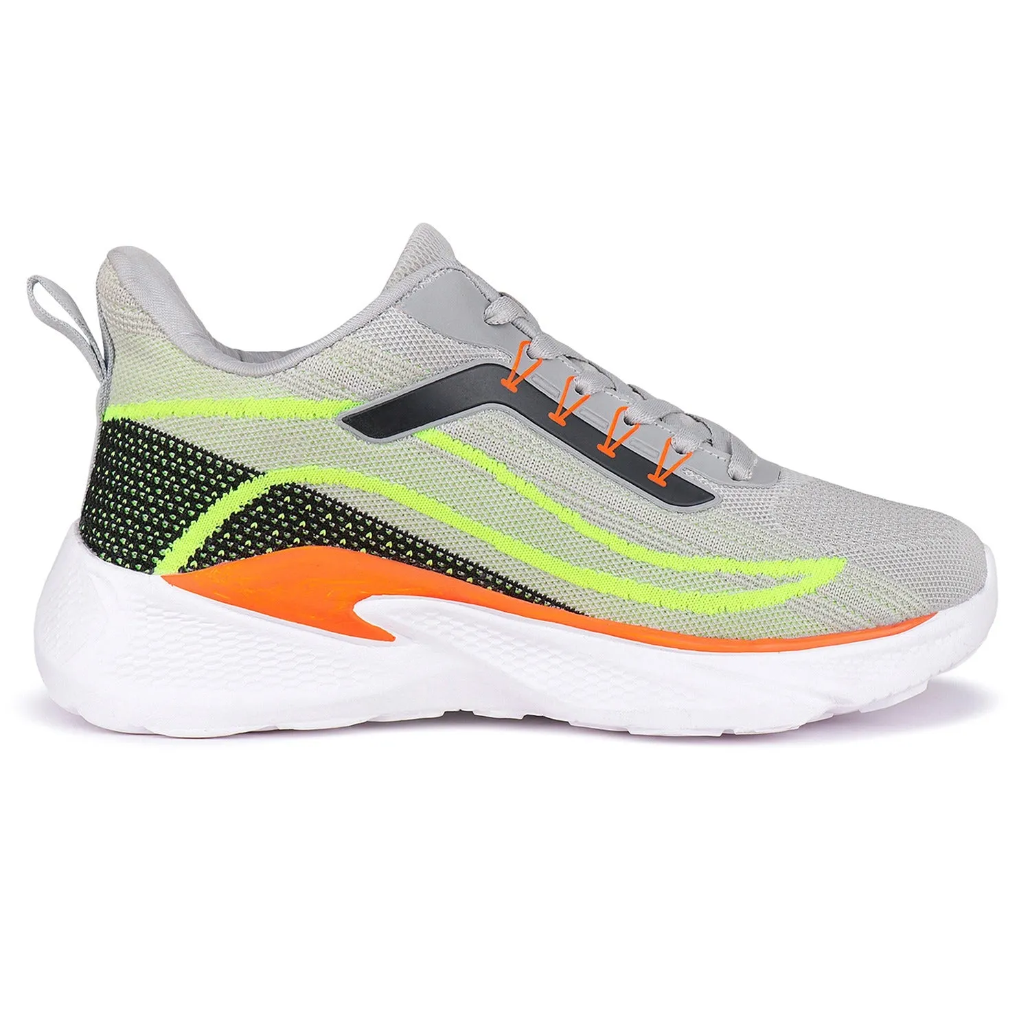 Best Sheepskin Slippers Bersache Premium Sports ,Gym, Trending Stylish Running Shoes For Men (8028-Orange)