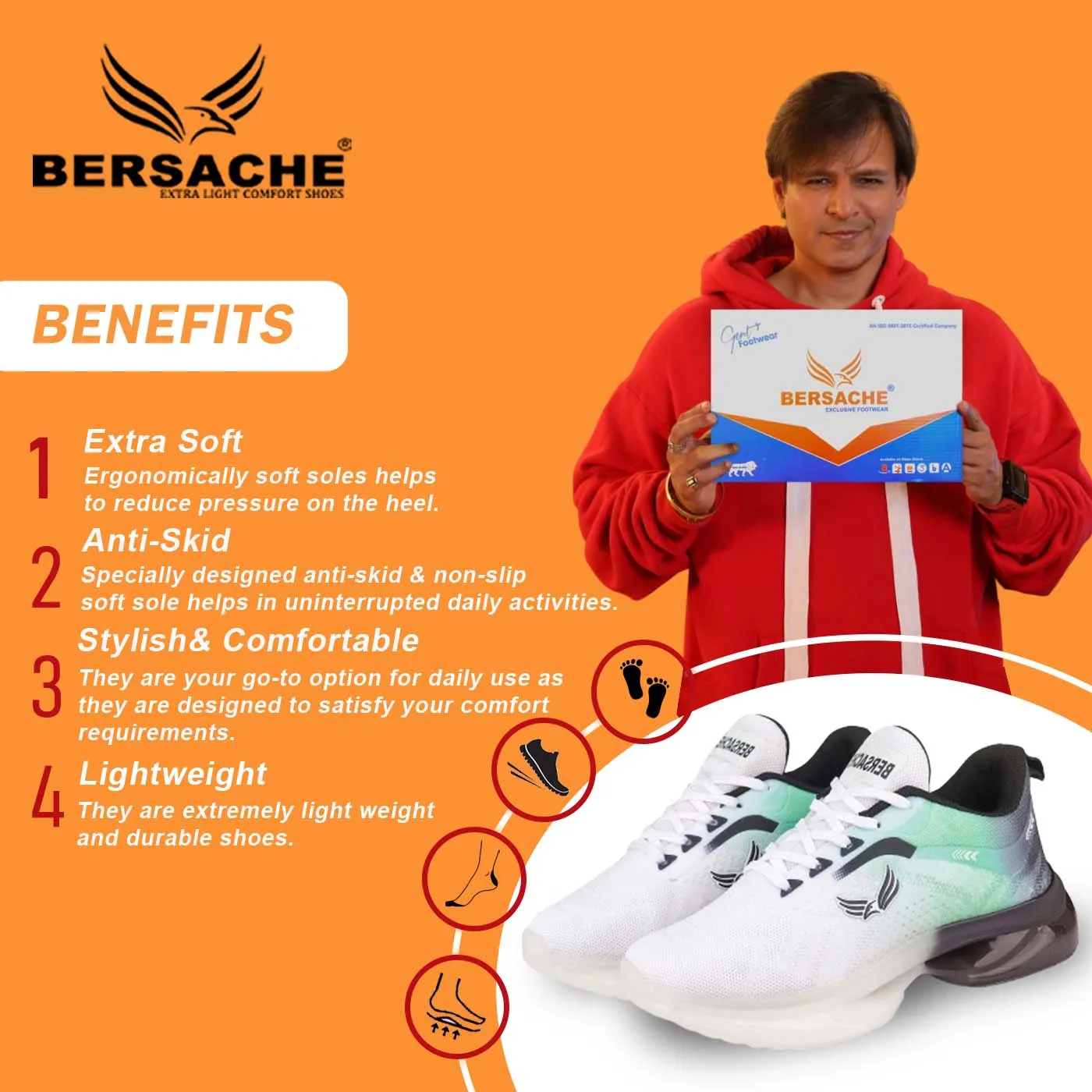 Bersache Sneaker, Loafers ,Casual With Extra Comfort Sneakers For Mens (9189-Green) Casa Blanca Slides