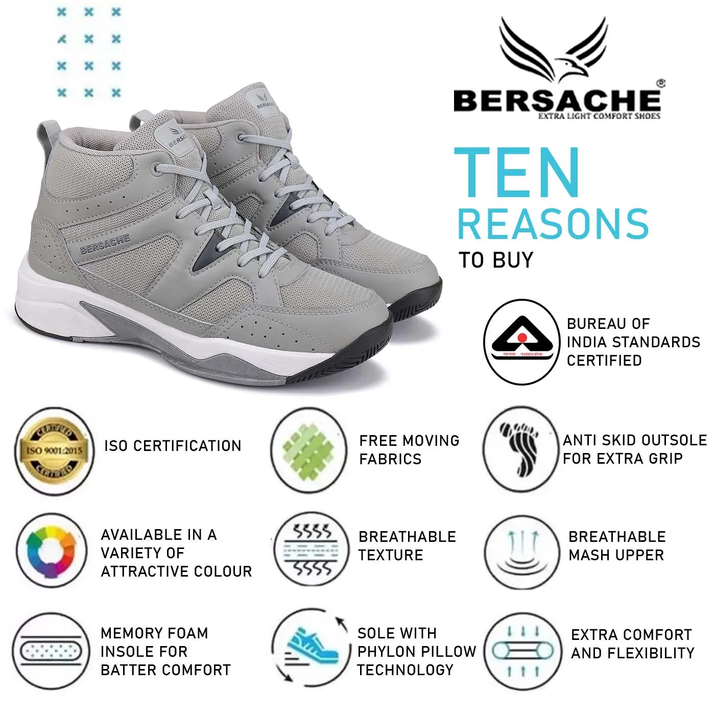 Dinosaur Slippers Bersache Sports Running  Shoes For Men  (Grey-9069)