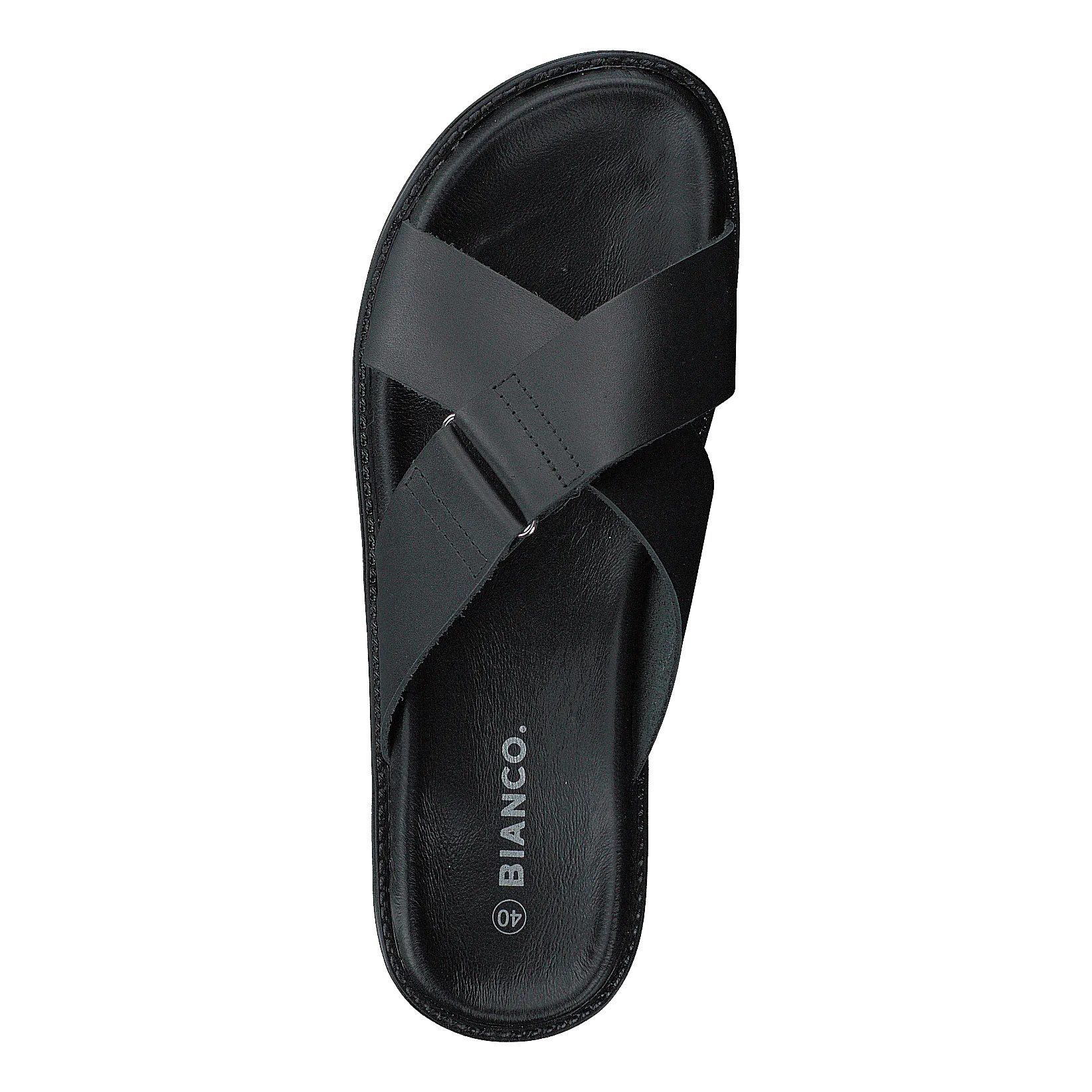 Get Stink Out Of Flip Flops Biadebbie Leather Cross Sandal 100 Black