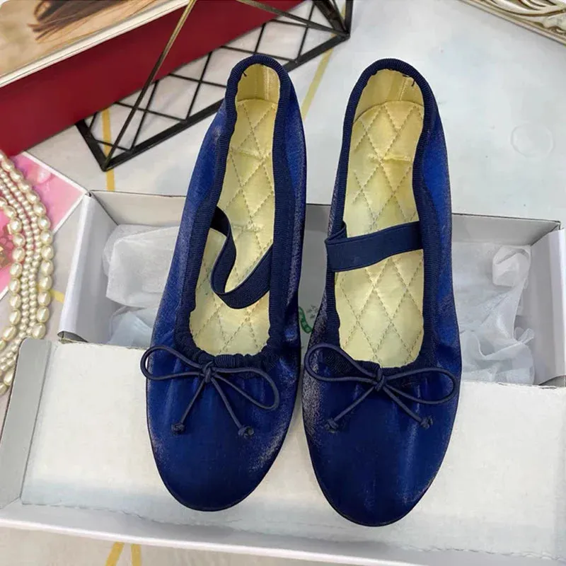 binfenxie  -  Elegant Velvet Ballet Flats Shoes Women Bow Tie Soft Casual Streetwear Ladies Shoes Female Slip on Mary Jane Shoes Loafers New 90s Loafers