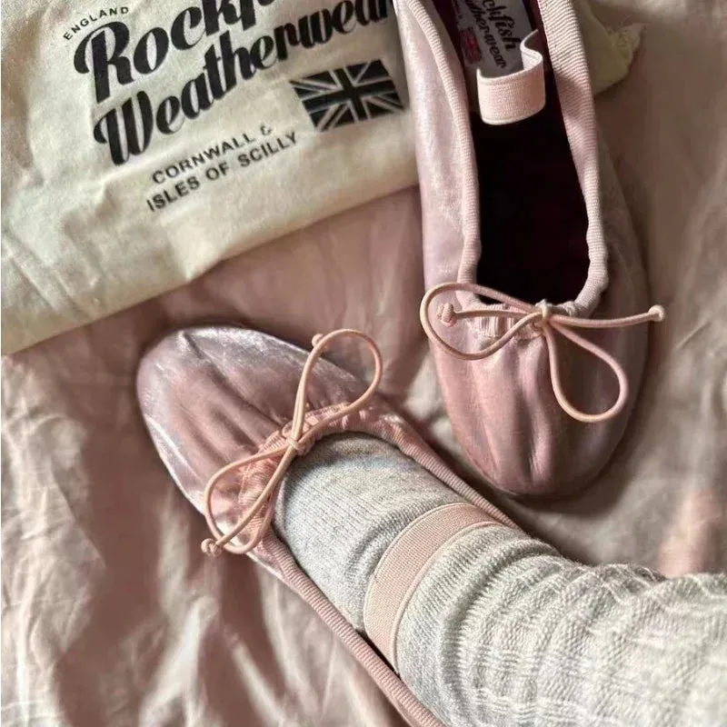 binfenxie  -  Elegant Velvet Ballet Flats Shoes Women Bow Tie Soft Casual Streetwear Ladies Shoes Female Slip on Mary Jane Shoes Loafers New Alerai Loafers