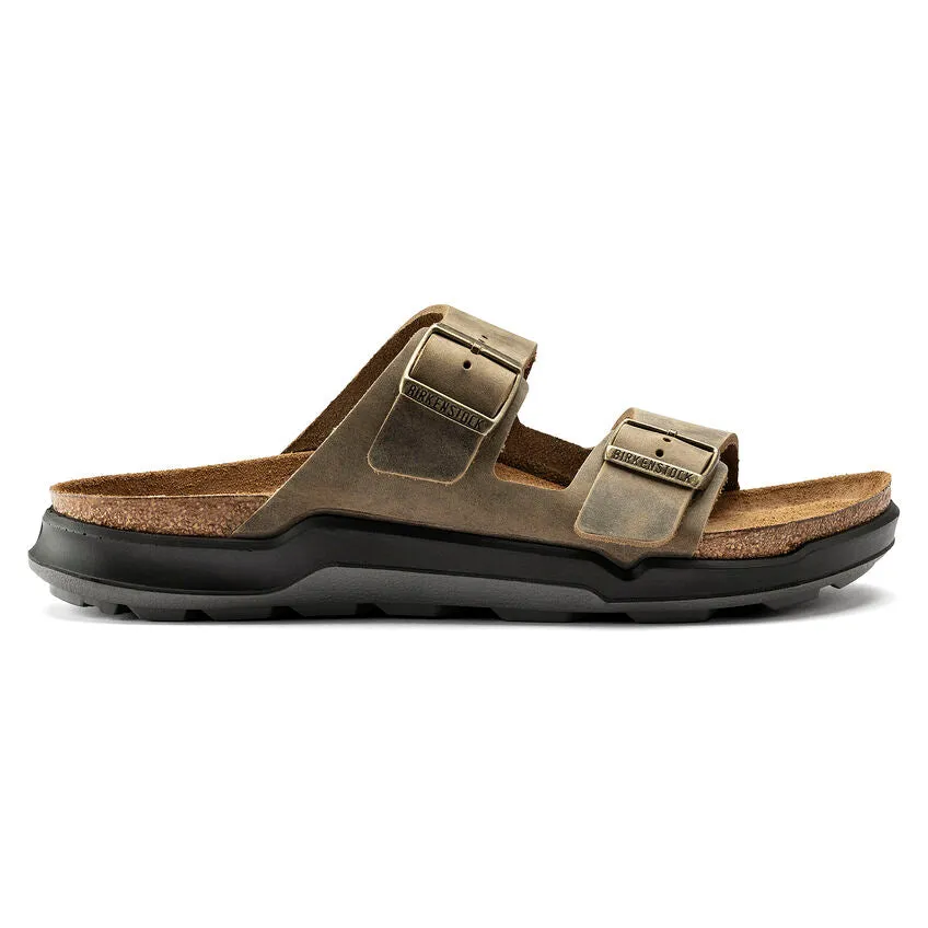 On The Go 600 Sandals 'Birkenstock' Men's Arizona Rugged Oiled Leather Sandal - Faded Khaki