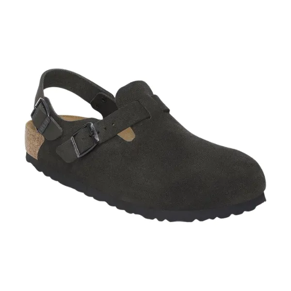 Birkenstock Men's Tokio Suede Leather Black Sandals Mobay