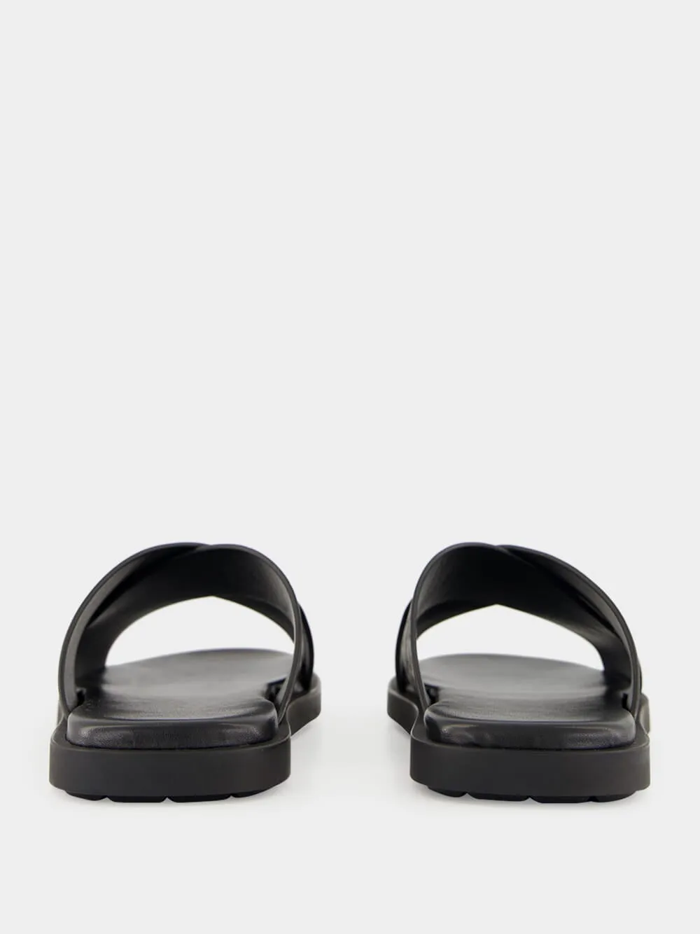 Black Monogram Sandals Jeweled Wedge Sandals