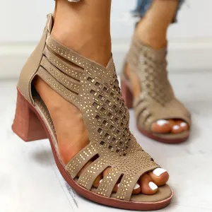 Best Shoes Flat Feet Overpronation Summer Women Sandals High Heels hollow open Toe Gladiator zipper Ladies Shoes Party Pumps Platform Casual Sandalias De Mujer