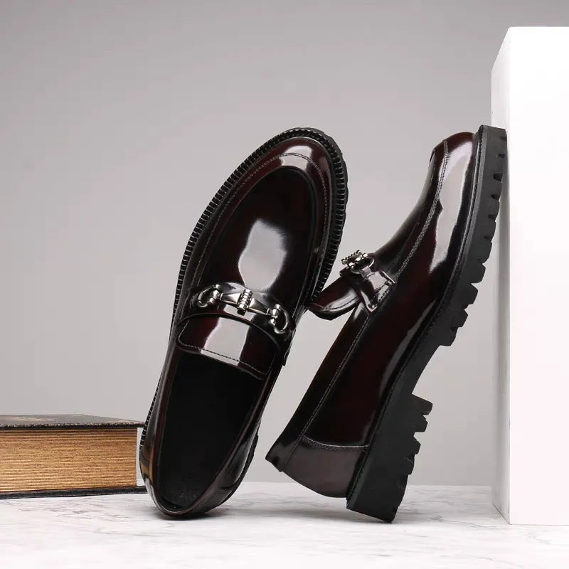 Whiddon Step Loafers Bootara Mens Vintage Distressed Leather Moccasin Loafers Classic Street Style Mens Footwear