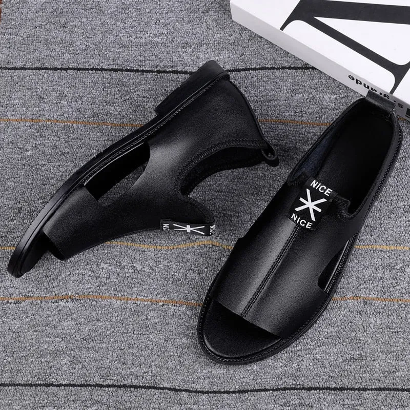 Earth Alana Sandals Brand New Summer Men Sandals Leisure Beach Men Shoes High Quality Genuine Leather Sandals Fashion Men's Sandals