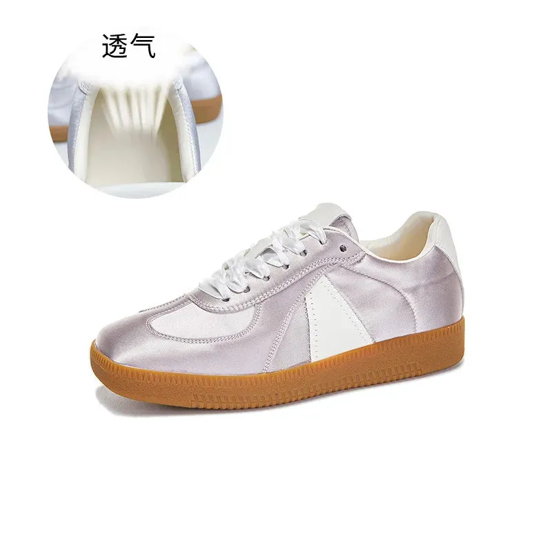 Seafood Grill Menu MQTIME  -  Women Sneakers Women Split Leather Lace-Up Square Head Platform Shoes Lady Soft Flats Casual Shoes Loafers Women Luxury Shoes