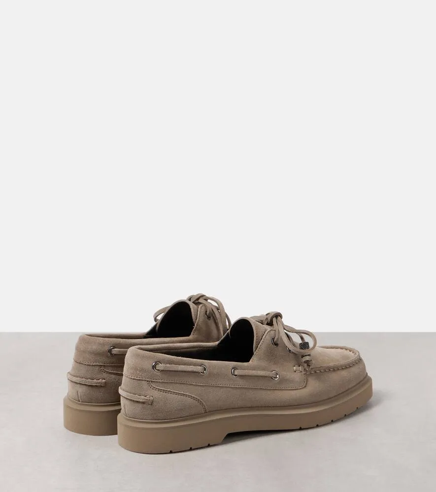 Loafers Restaurant Baltimore Md Brunello Cucinelli Monili suede boat shoes