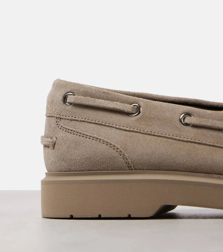 Brunello Cucinelli Monili suede boat shoes Hugo Boss Shoes Loafers