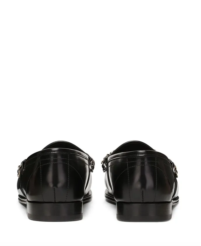 Larson Loafers Dolce & Gabbana chain-trim leather loafers