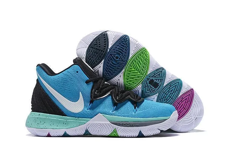 Non Marking Shoes Asics Nike Kyrie 5 Blue Black Basketball Shoes !!! CYBER MONDAY SALE !!!