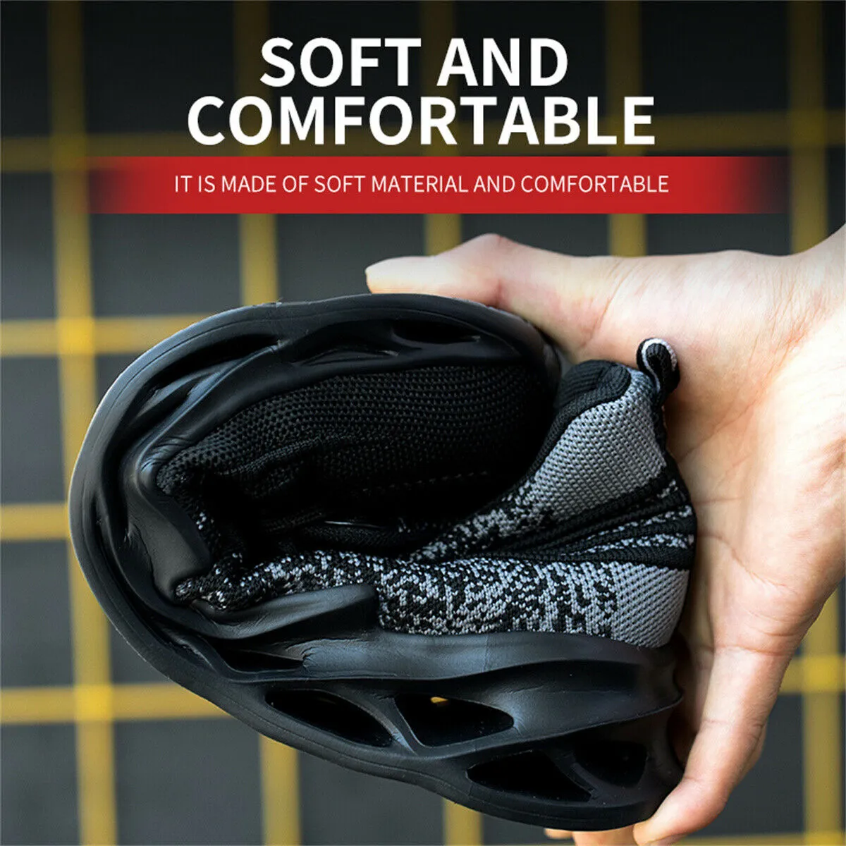 German Made Work Boots Breathable Working Shoes Anti Smash Anti Pierce Safety Shoes Steel Toes Sneakers