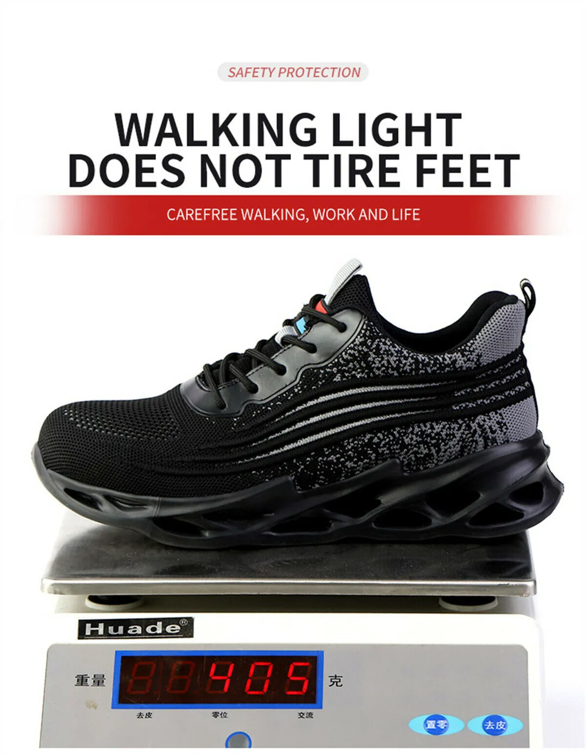 Best Pull On Steel Toe Work Boots Breathable Working Shoes Anti Smash Anti Pierce Safety Shoes Steel Toes Sneakers