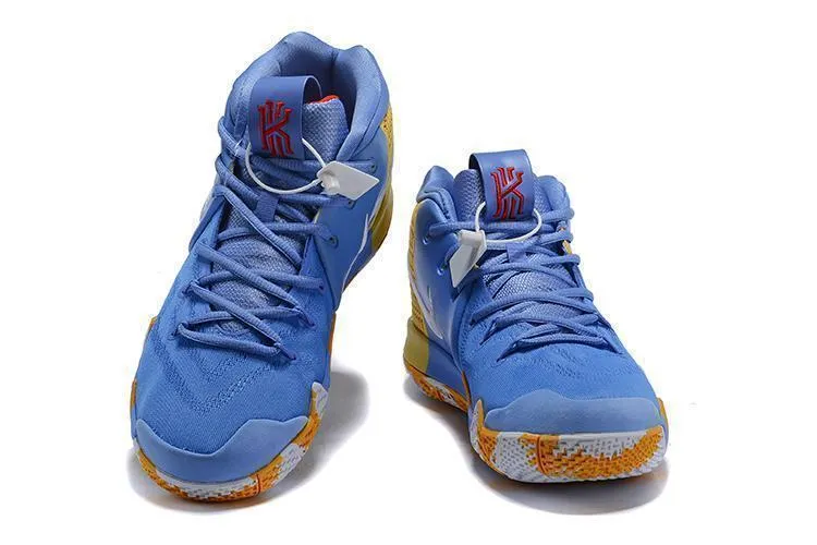 Nike Kyrie 4 Blue Yellow White  Men Basketball Shoes !!! CYBER MONDAY SALE !!! Asics Volleyball Shoes 2025