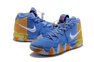 Nike Kyrie 4 Blue Yellow White  Men Basketball Shoes !!! CYBER MONDAY SALE !!! Asics Tarther Running Shoes