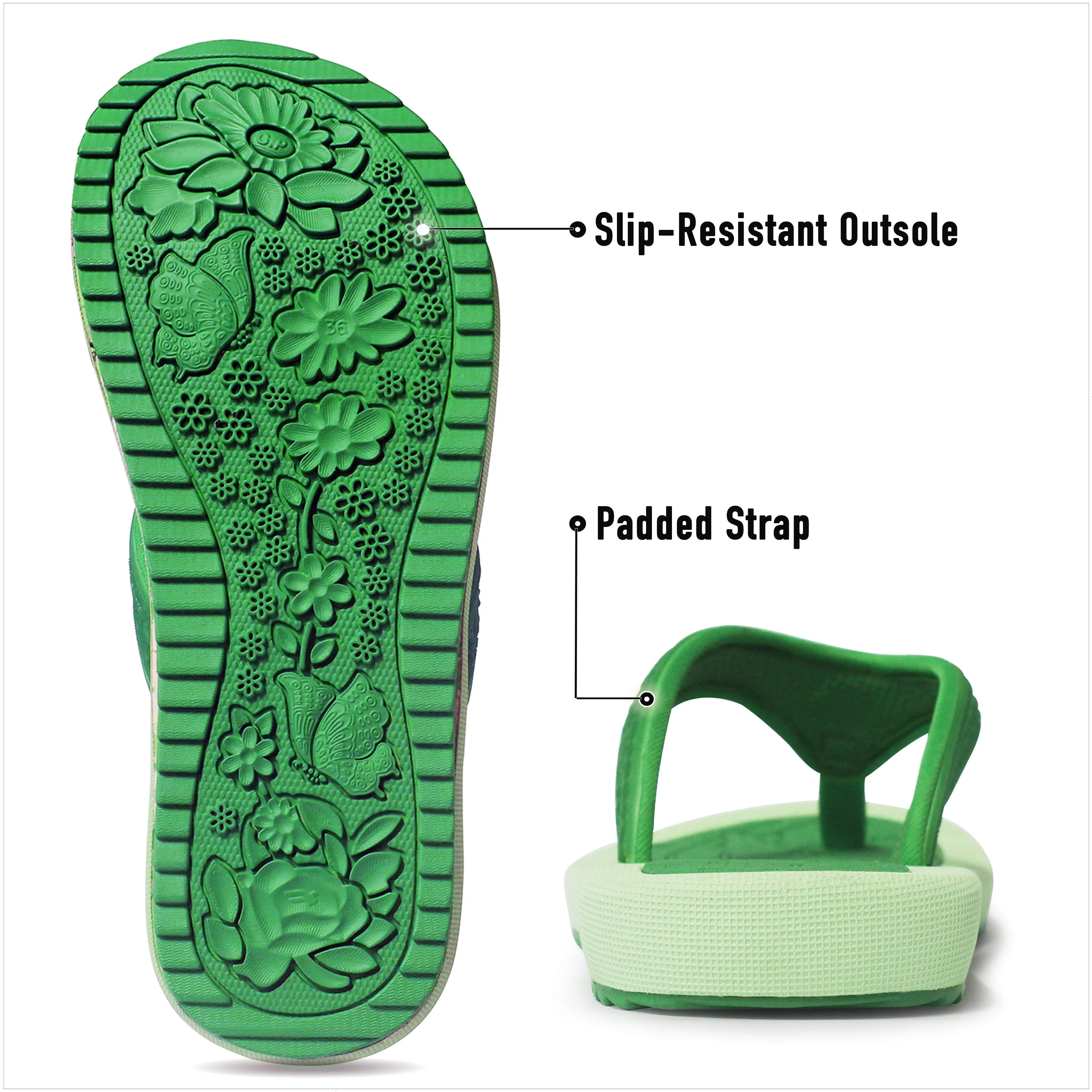 Breeze: 8521 Green Cheap Disposable Flip Flops