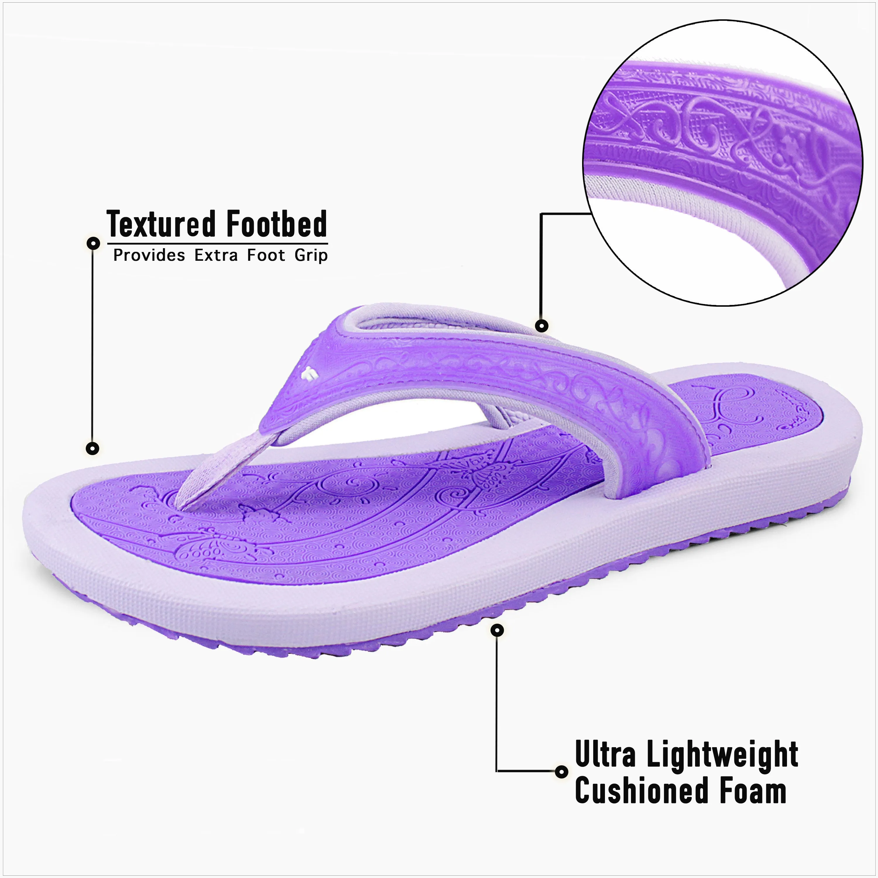 Rainbow Flip Flops Return Breeze: 8521 Purple
