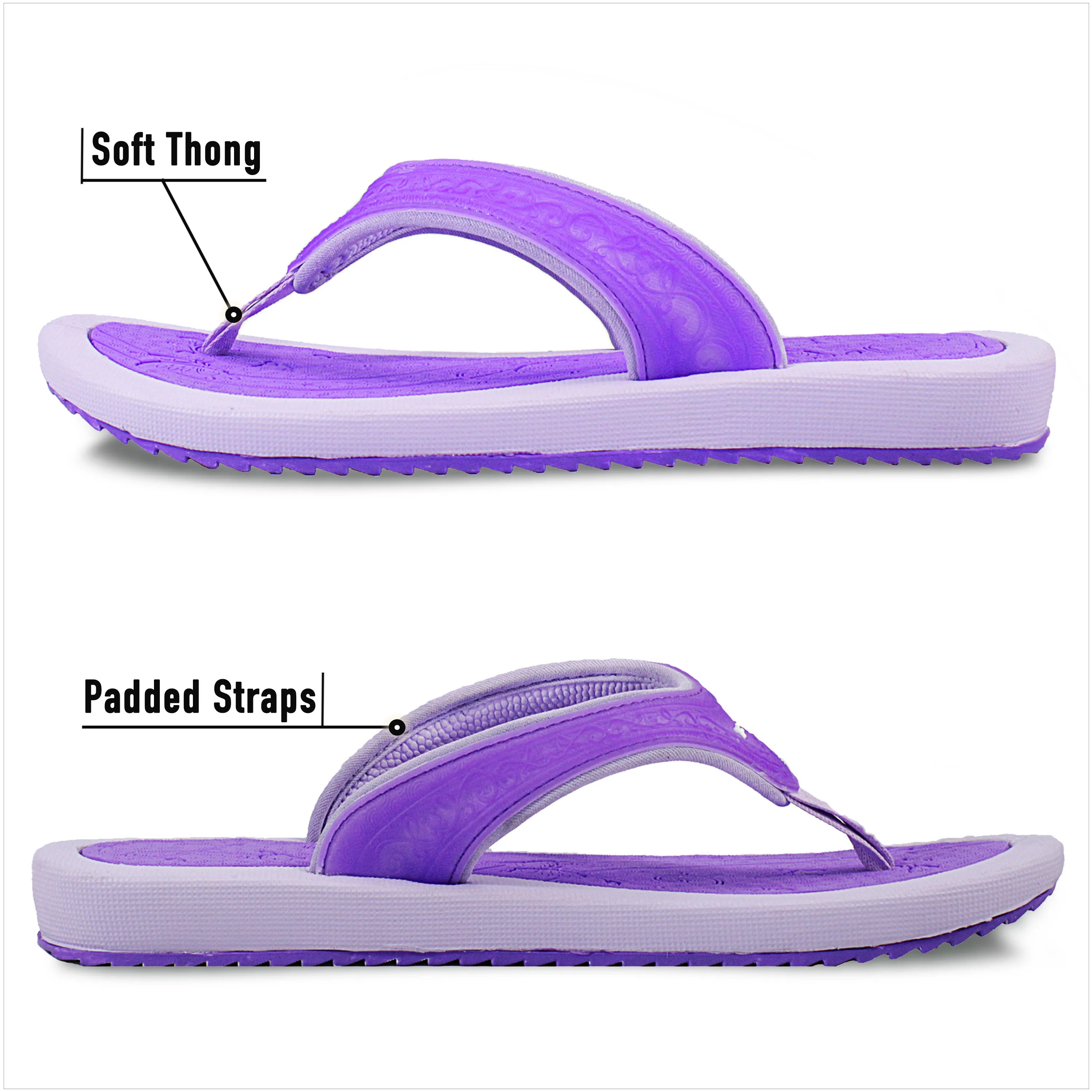 Breeze: 8521 Purple Offensive Flip Flops