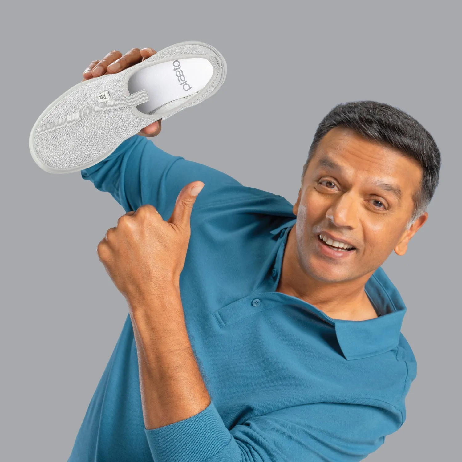 EZPlay Slip Ons for Men - Grey Slip On Square Toe Work Boots