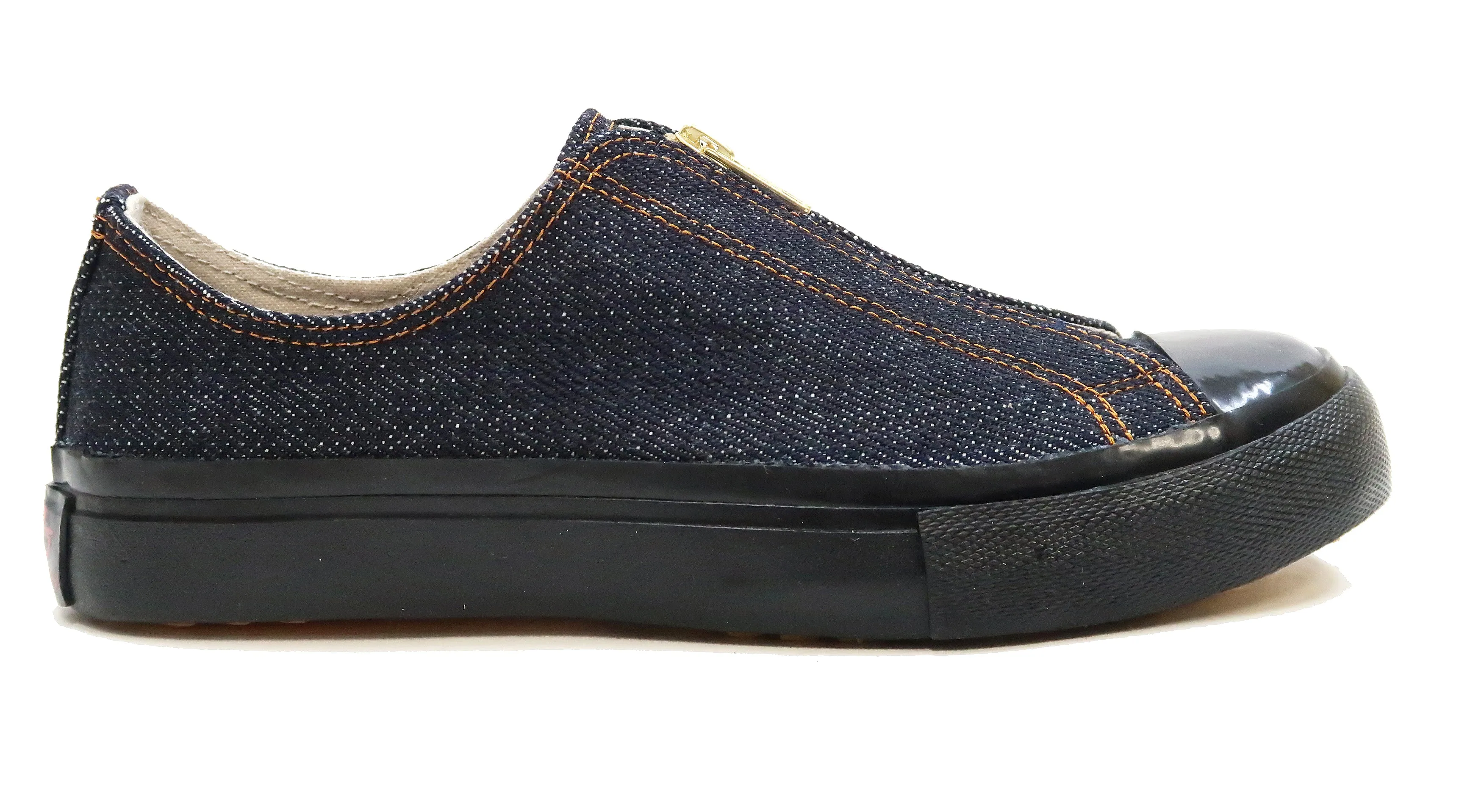 Footwear Sneakers Kojima Genes Denim Sneakers Men's Laceless Front Zip Low Top 25oz Jean Shoes RNB-8007 rnb8007