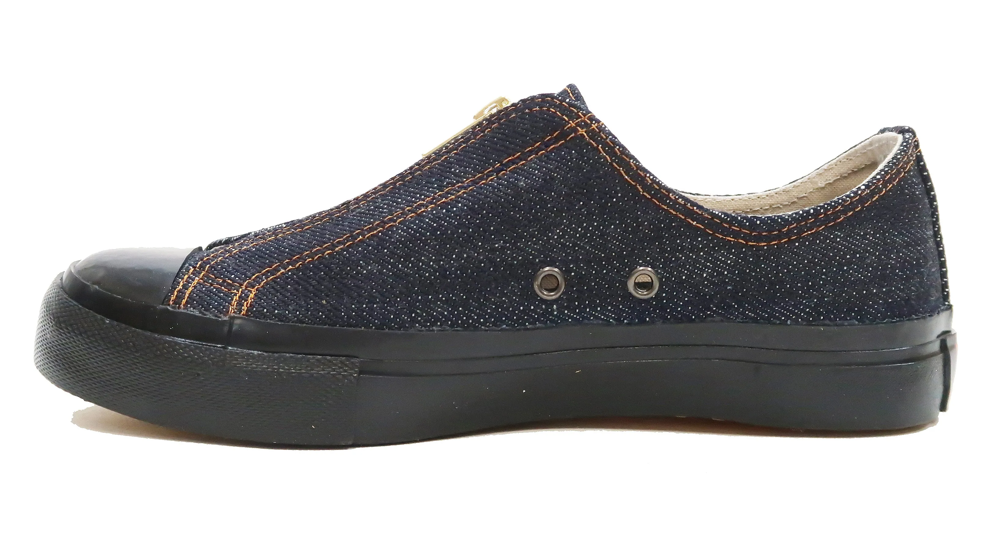 Sneakers O Toole Kojima Genes Denim Sneakers Men's Laceless Front Zip Low Top 25oz Jean Shoes RNB-8007 rnb8007