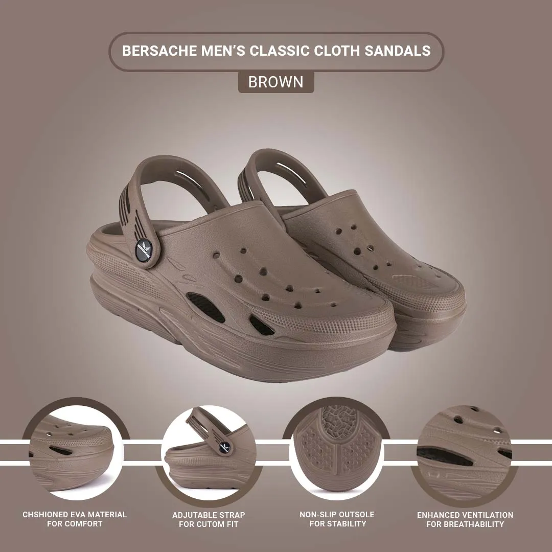 Bersache Extra Soft Classic Casual with Back Strap Regular wear with Ultra Soft & Flexibility Technology Flip-Flop for Men's/ Boy's 6067-Brown Best Slippers With Support