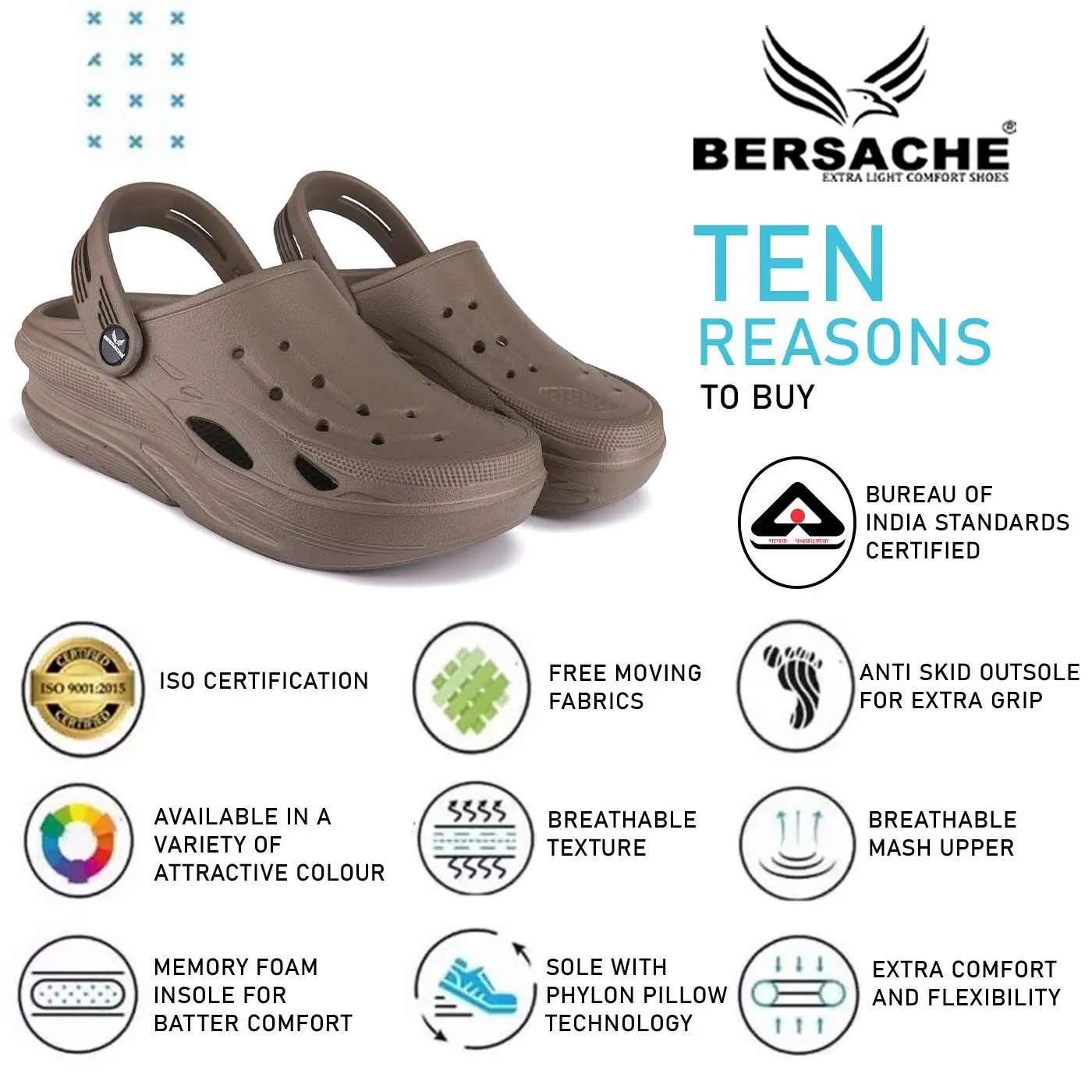 Heat Warming Slippers Bersache Extra Soft Classic Casual with Back Strap Regular wear with Ultra Soft & Flexibility Technology Flip-Flop for Men's/ Boy's 6067-Brown