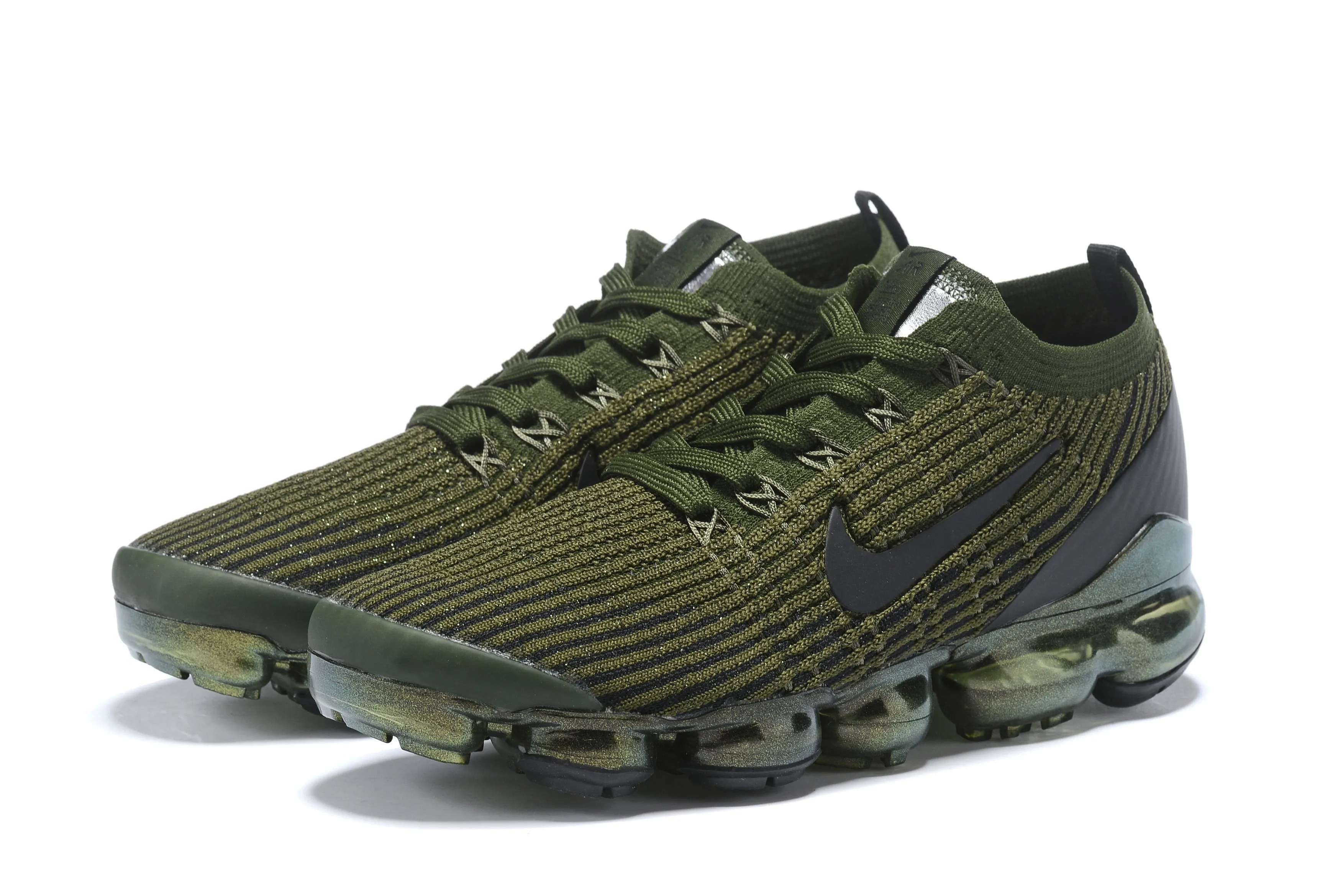 Sneakers To Wear With Suits Nike Air Vapormax Flyknit 3 Olive Black Shoes Sneakers Men Sale Size US 7, 8, 8.5, 9, 10, 11