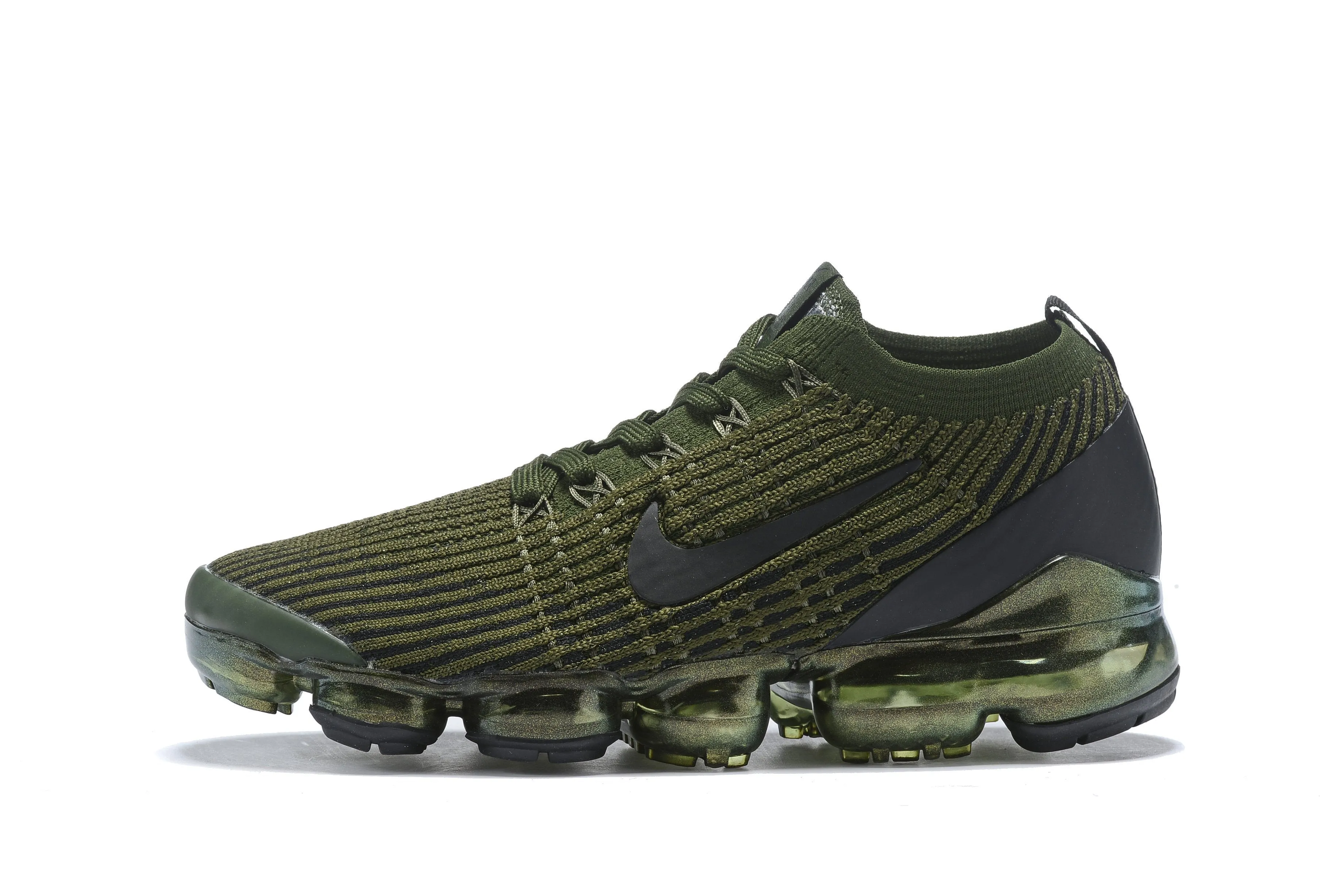 Nike Air Vapormax Flyknit 3 Olive Black Shoes Sneakers Men Sale Size US 7, 8, 8.5, 9, 10, 11 Hoka Athletics Sneakers