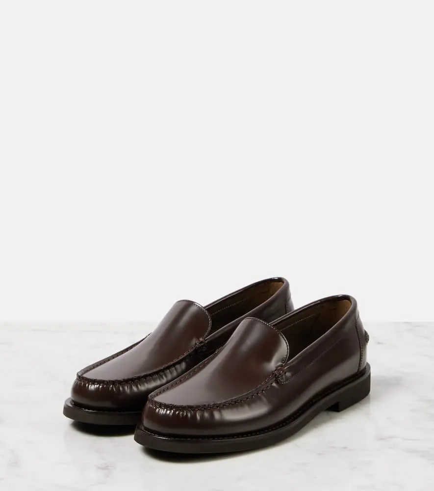Brunello Cucinelli Monili polished leather loafers Mules Loafers
