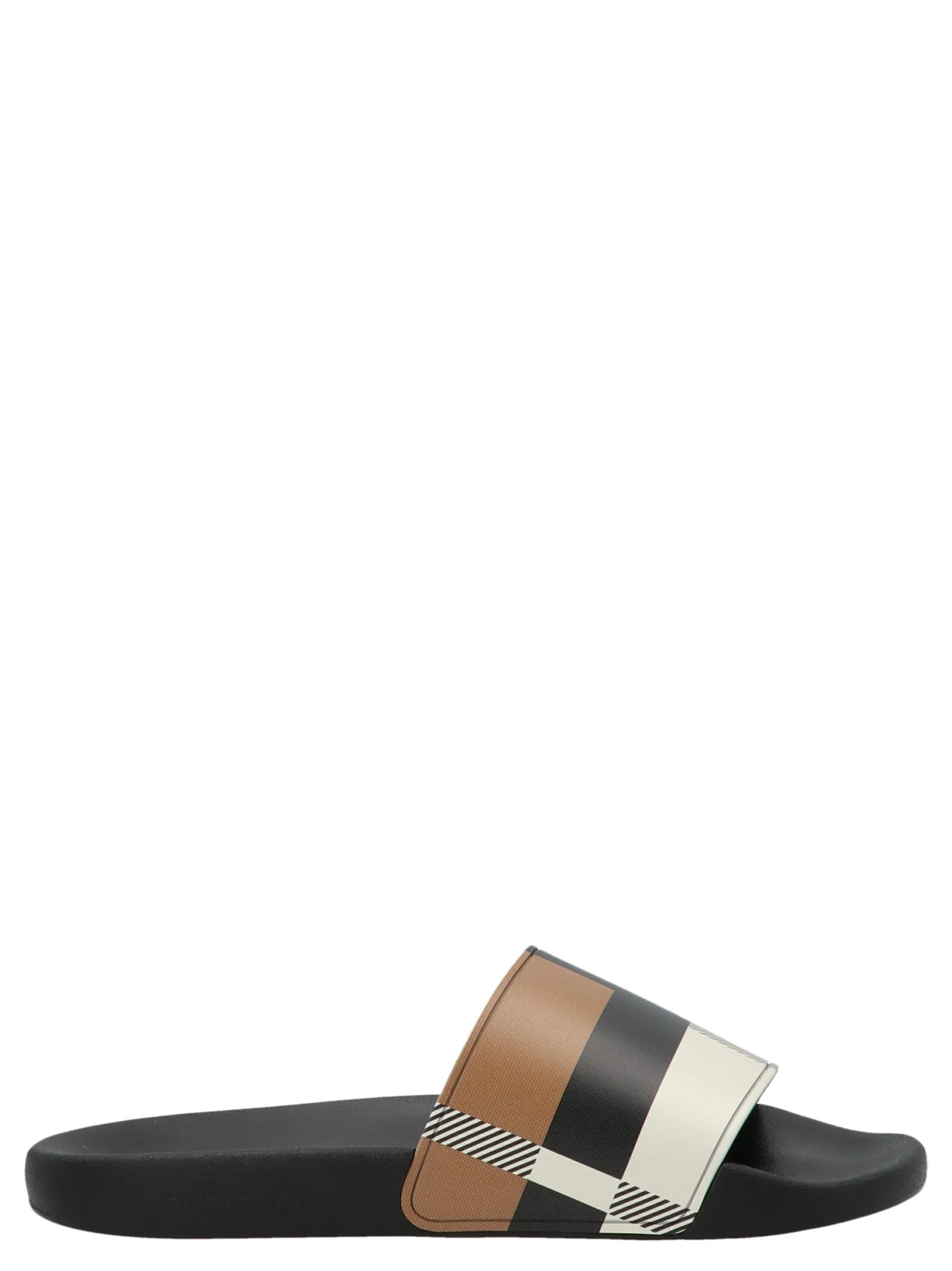 Burberry Furley Check Patterned Slides Surf Sandals