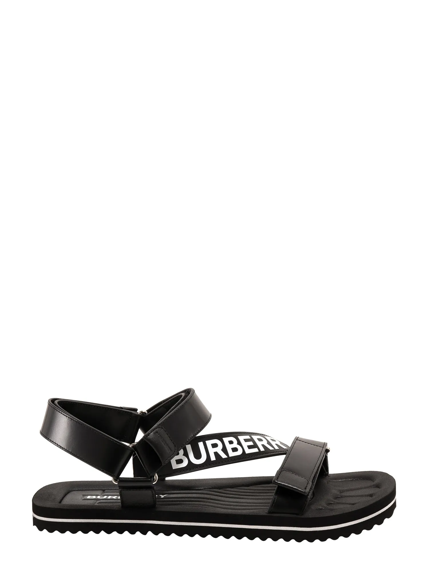 Burberry Logo Print Ankle Strap Sandals Kitten Heeled Sandals