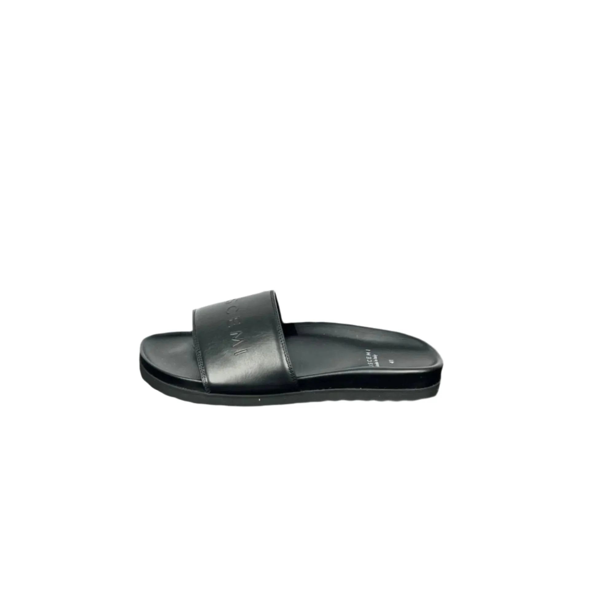 Sandals Royal Caribbean All Inclusive Resort Buscemi Slide Sport Black Leather Sandals