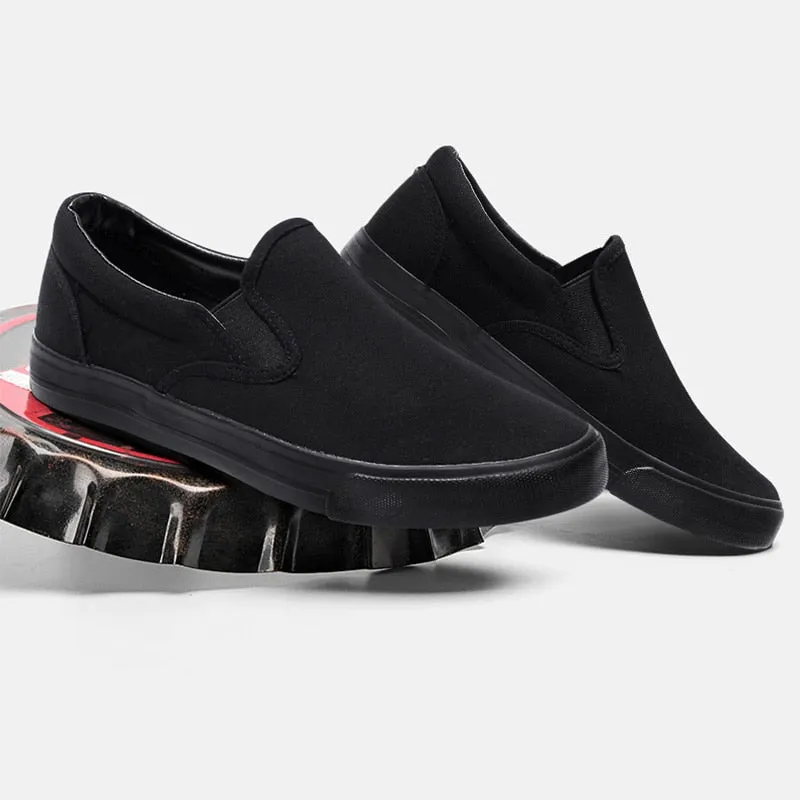 Big Bow Shoes Flats Canvas Shoes Men Loafers Cool Young Man Street Black Shoes Breathable Men Casual Shoes Flat Slip-on Plus Size N023