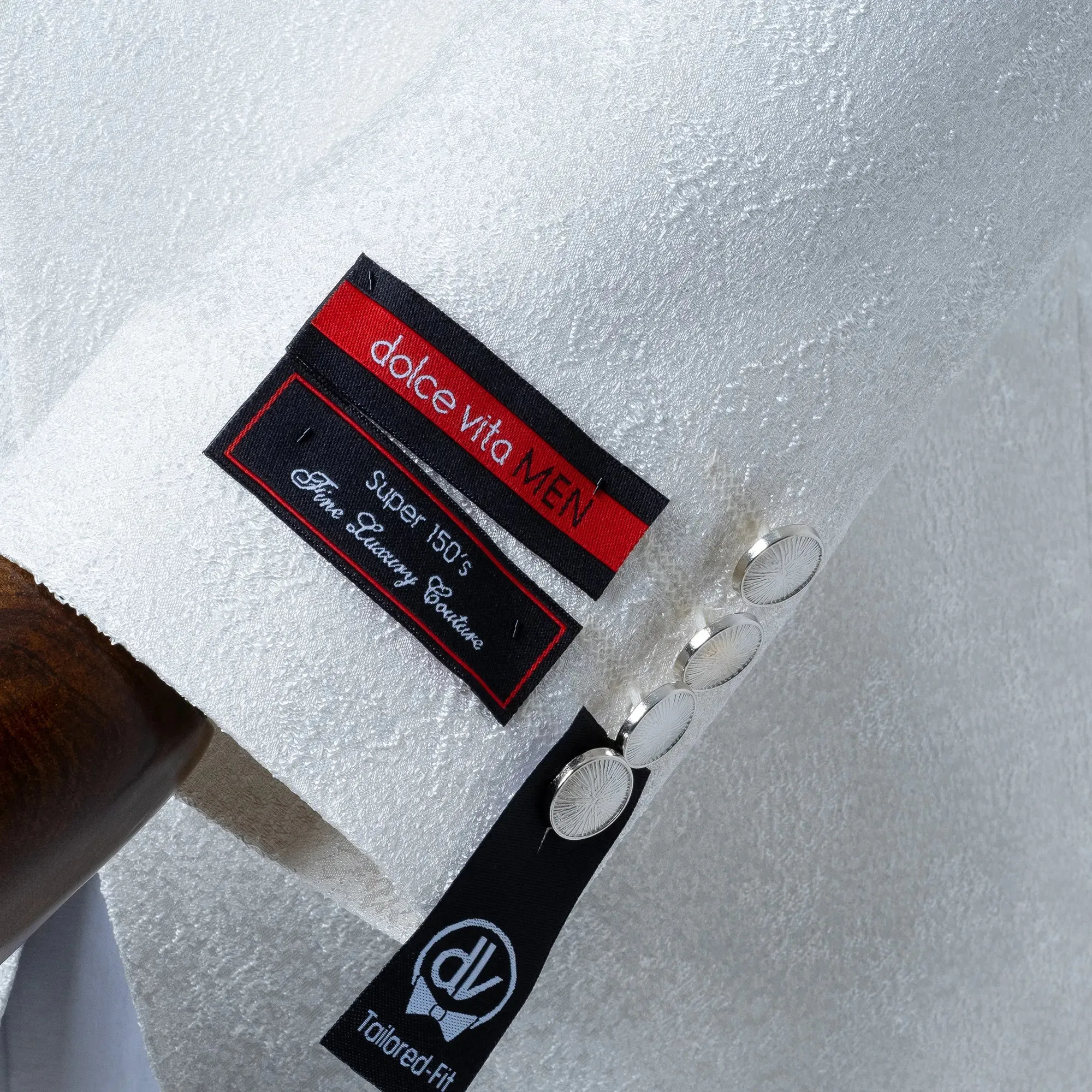 Flat Insole Shoes Carlo | White and Black Satin 2-Piece Tailored-Fit Tuxedo