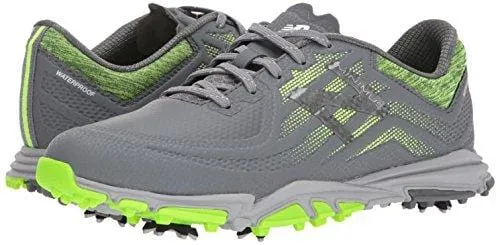 Dress Shoes By New Balance New Balance Men's Minimus Tour Waterproof Spiked Comfort Golf Shoe, Dark Grey/Green, 14 2E 2E US