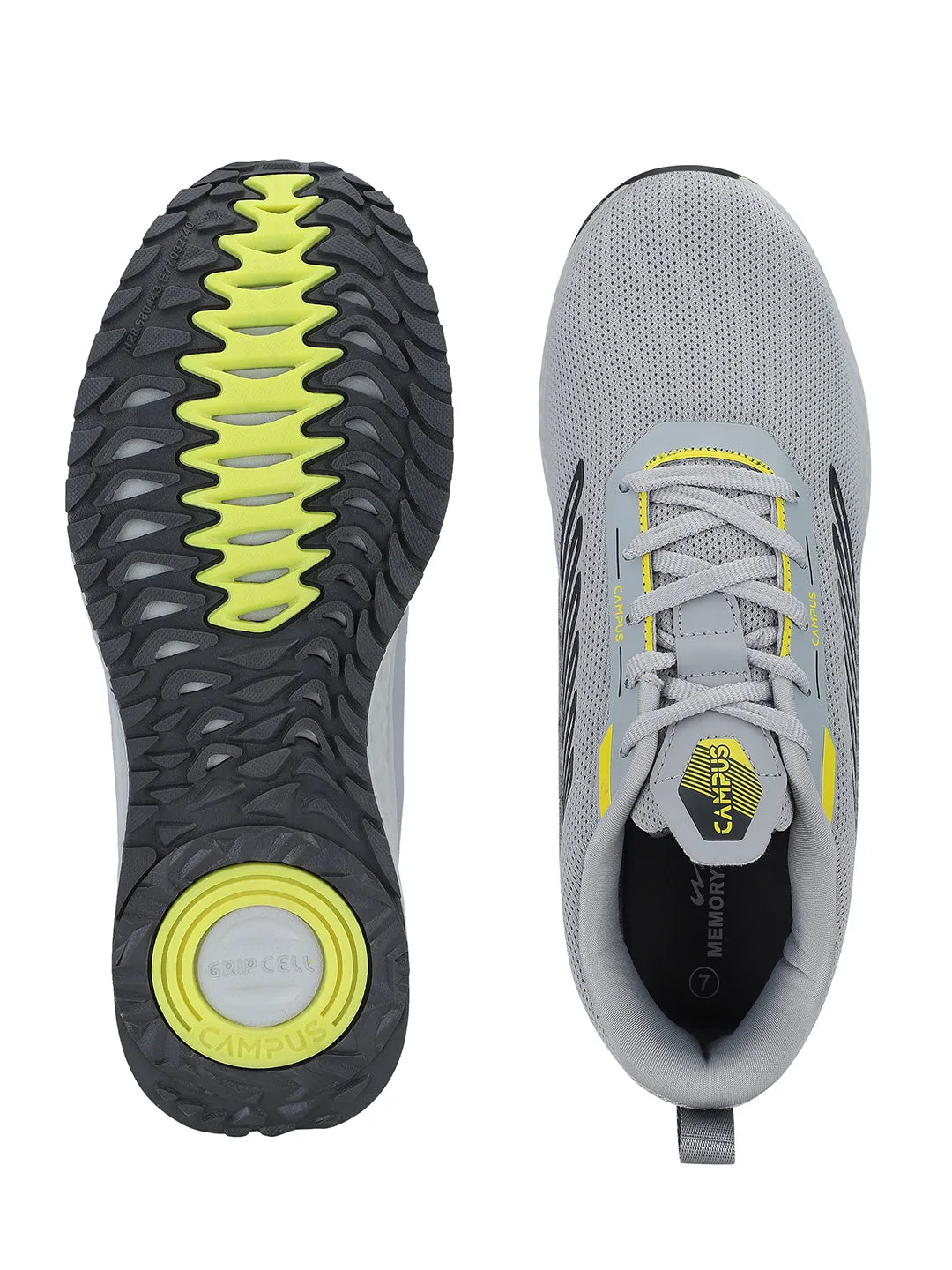 High Arched Running Shoes WAGON Grey Men's Sports Shoes