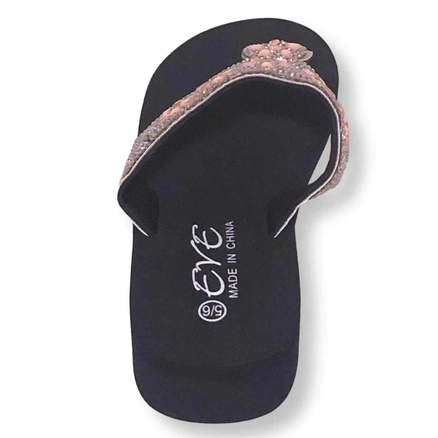 Flip Flops Disney Springs Womens Sandals Rhinestone Flip Flops Shoes For Women, Black/Blue/Brown, Size 5-11