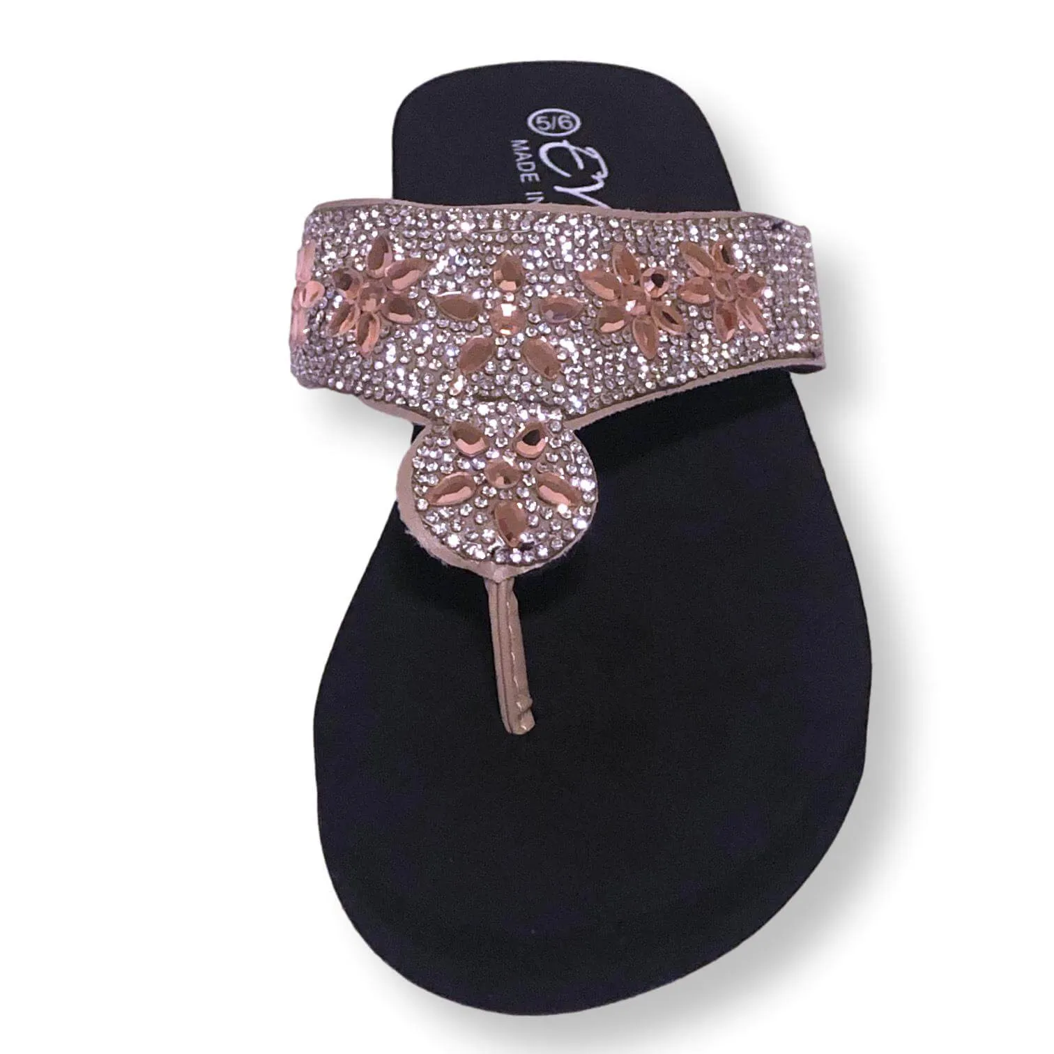 Womens Sandals Rhinestone Flip Flops Shoes For Women, Black/Blue/Brown, Size 5-11 Hot Wheels Flip Flops