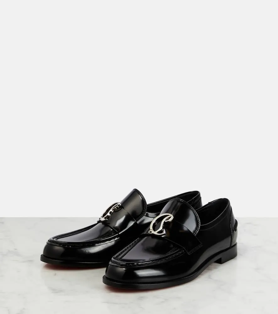 Loafers With Or Without Socks Christian Louboutin CL Moc leather loafers