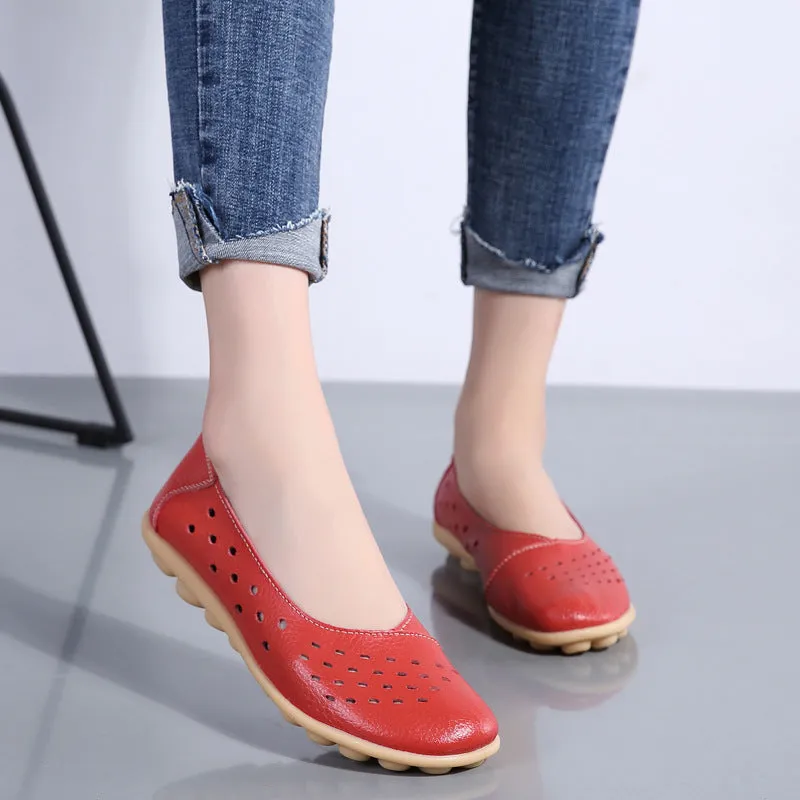 Cilool Pregnant Casual Flat Sole Single Women Shoes American Classics Penny Loafers