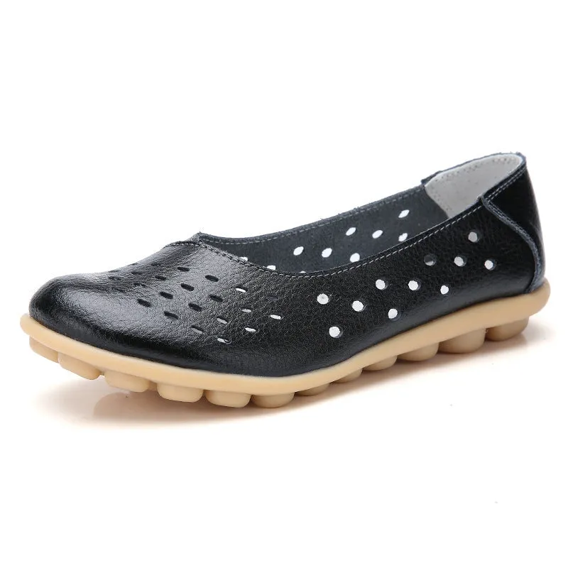 Moccasins Loafers Cilool Pregnant Casual Flat Sole Single Women Shoes