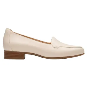 Clarks Krystine Lily Cream Leather Loafer (Women's) Wool Loafers